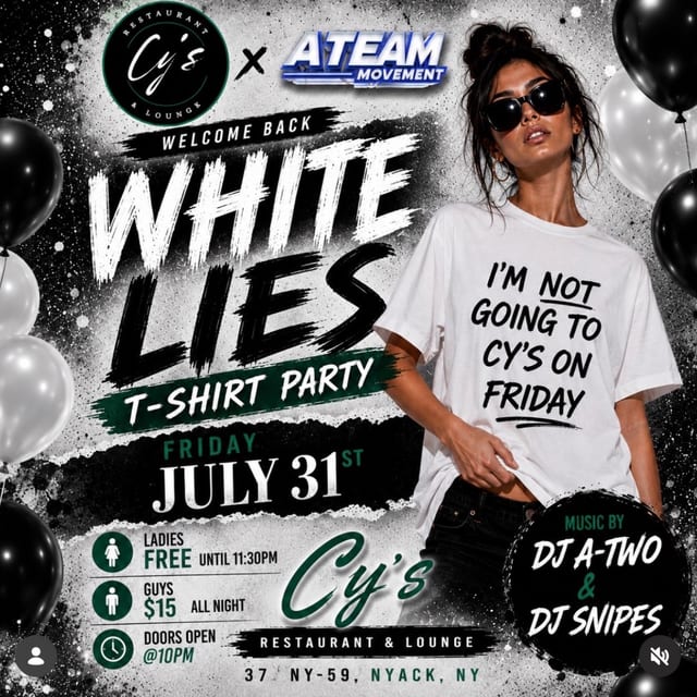 White Lies Party July 31st