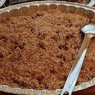 Half Tray: Rice & Beans
